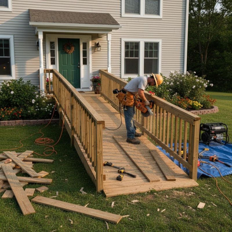 Wood Ramp Installation detail